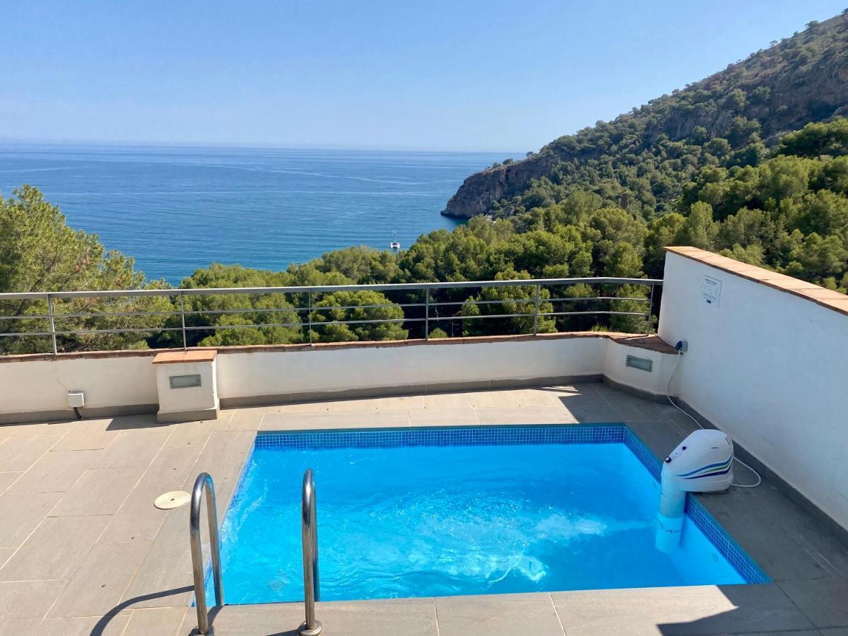 Sunny House With Great Sea Views, 3 Terraces, Private Heated Pool And Sauna La Herradura  Eksteriør billede